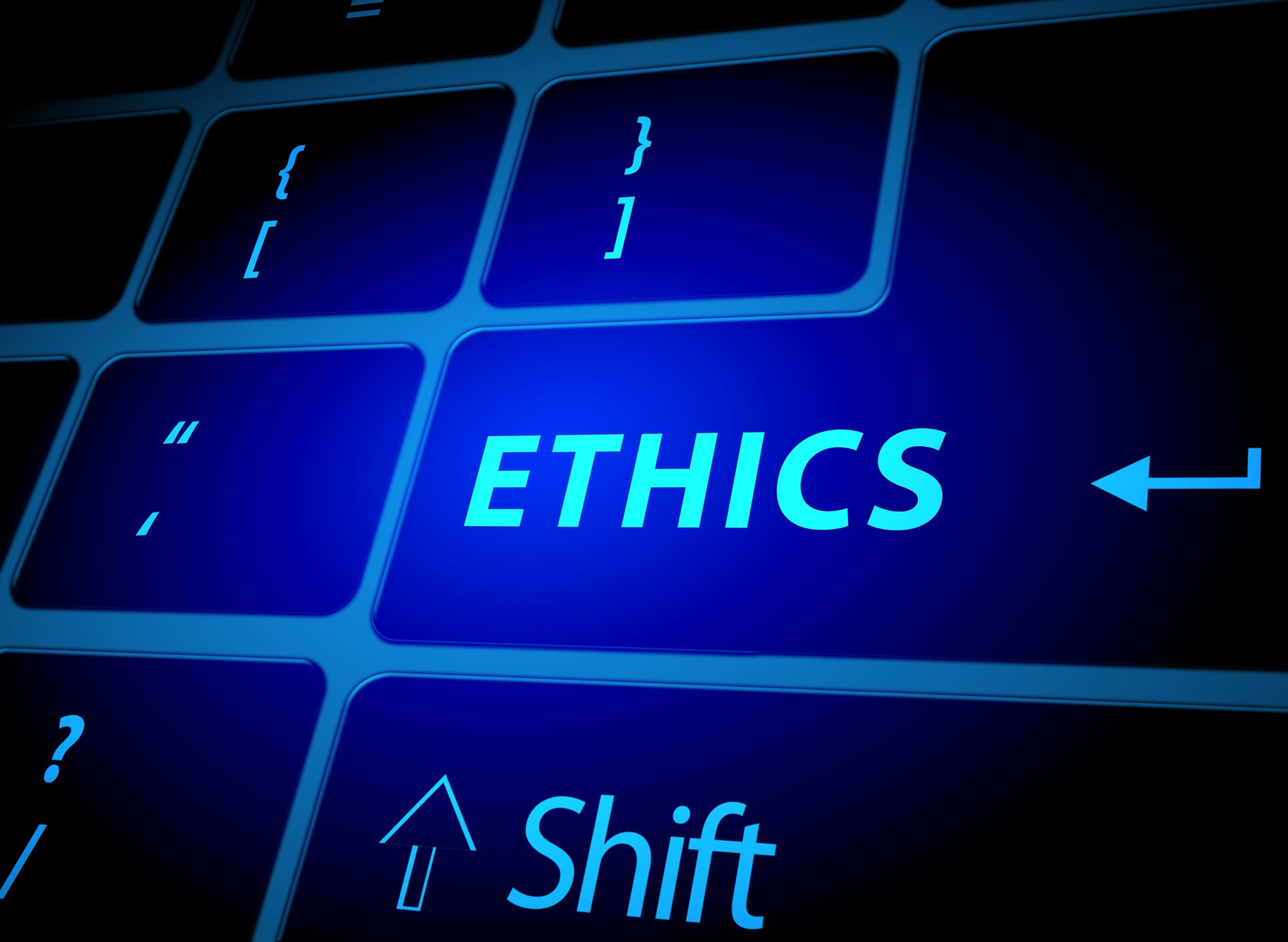 Ethics button on computer keyboard